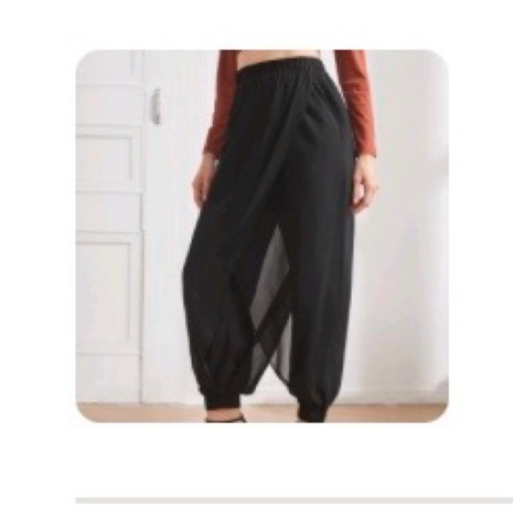 ⚠️Closet Clean OutBlack Women's Sheer Harem Pants